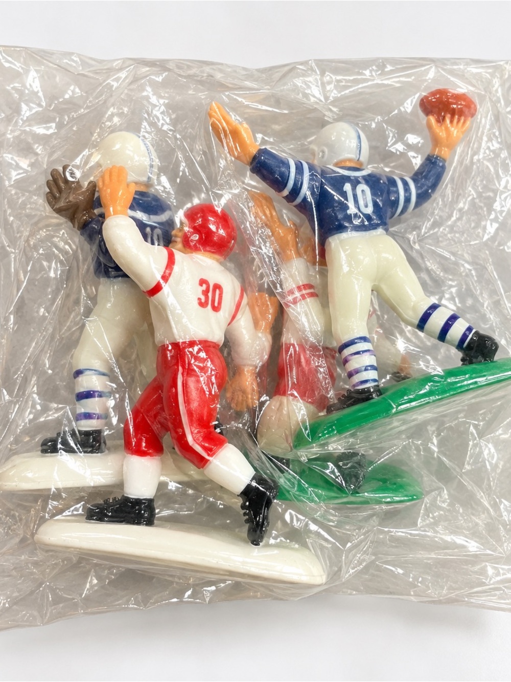 Vintage 1984 Bakery Crafts Football Cake Toppers 4 Pc NOS